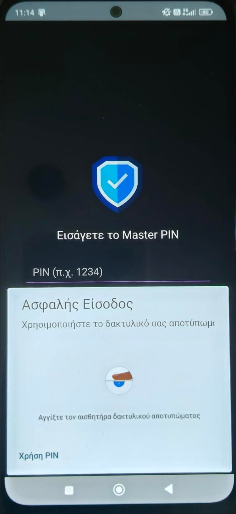 Password Manager app screen 1