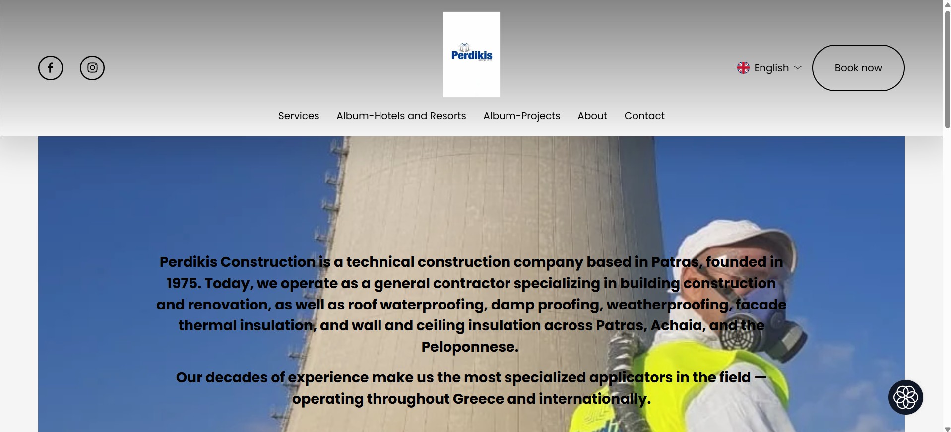 perdikis constructions website preview